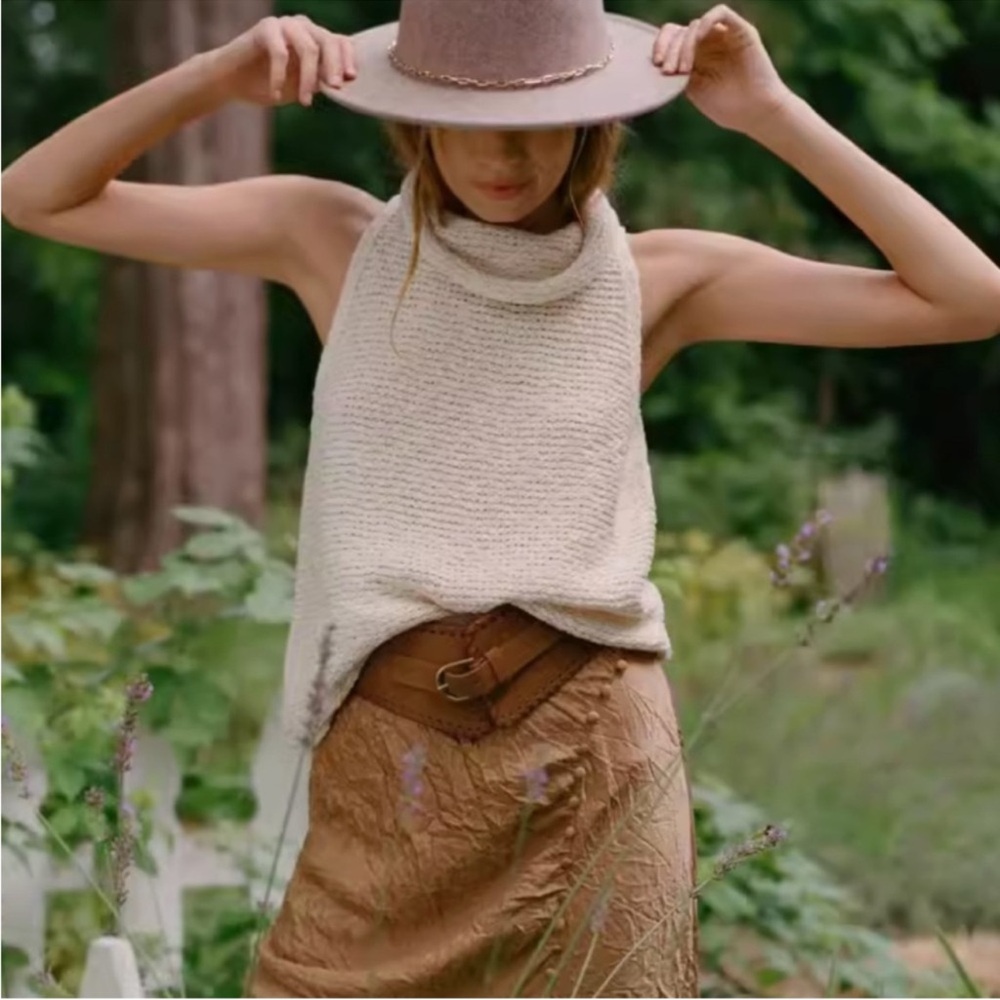 Pilcro Cream Cowl Neck Sweater